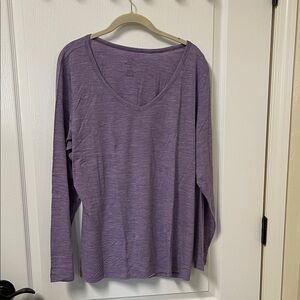 Elegant Purple Long Sleeve Women's Top